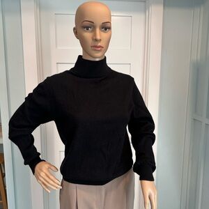 Black Cashmere Turtleneck Sweater